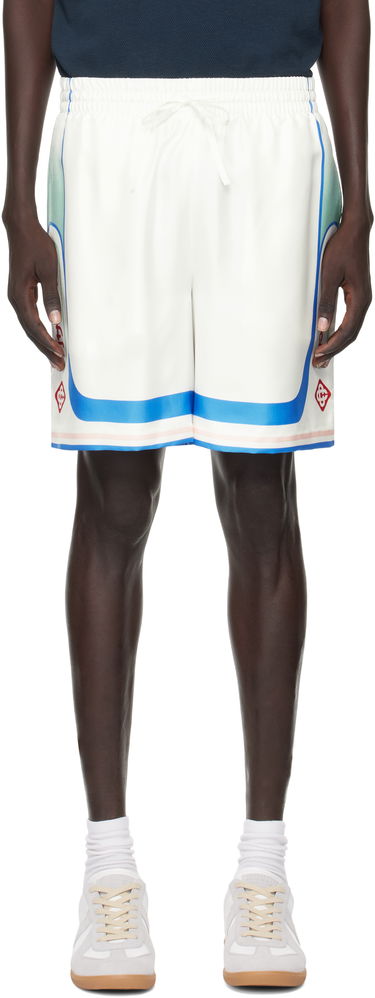 Shorts Casablanca Casablanca Fuji Dream Silk Shorts Hvid | MPF25-TR-012-04, 0