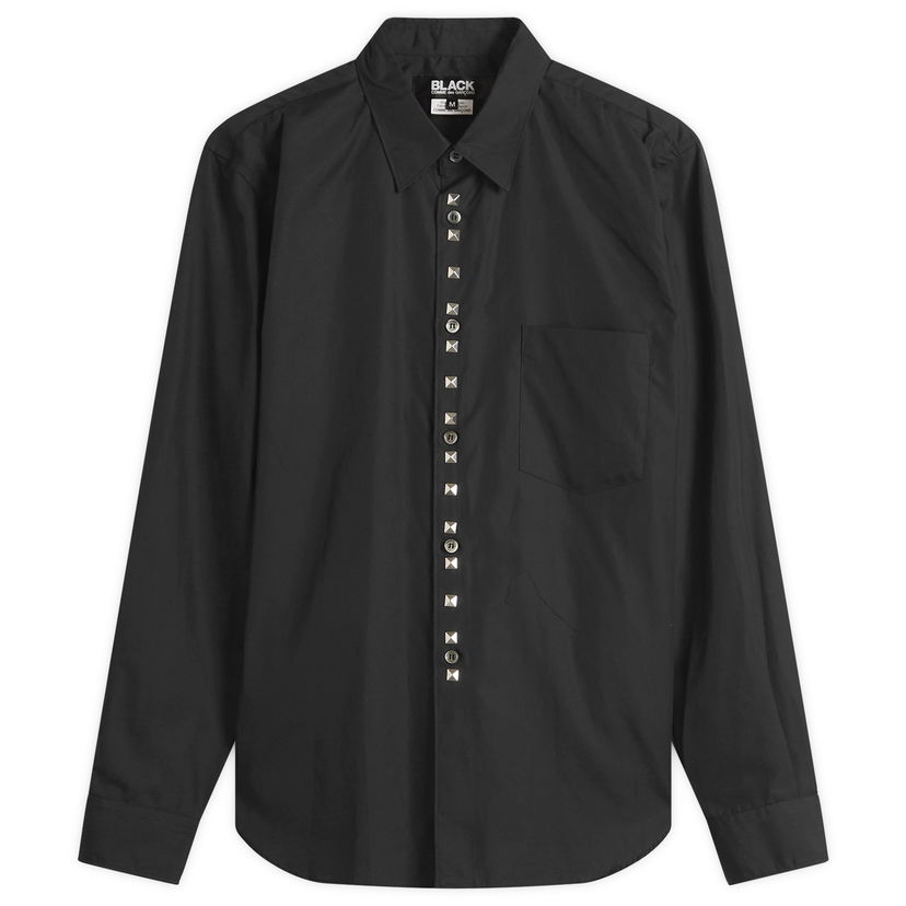 Skjorte Comme des Garçons Men's Studded Shirt, Size Large Sort | 1P-B001-W25-1