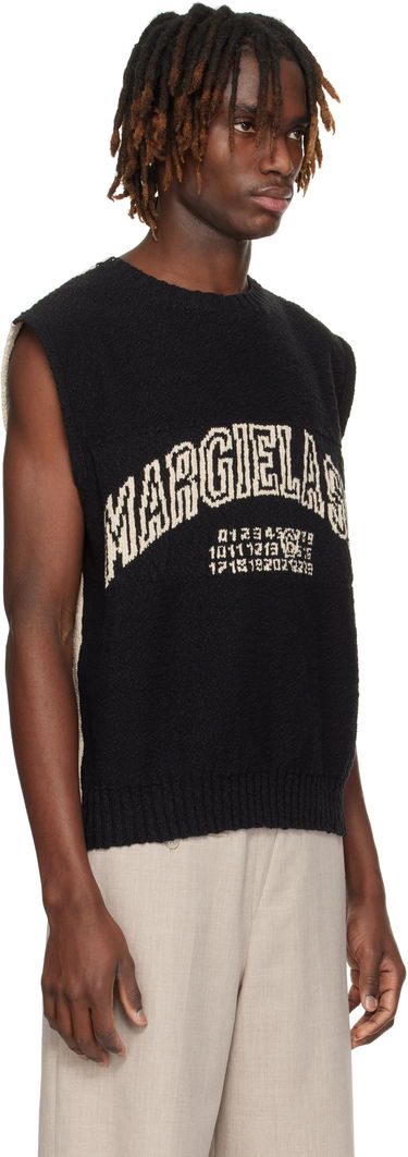 Sweater Maison Margiela MM6 Maison Margiela Paneled Knit Vest Sort | SH0FB0012 M13084, 1