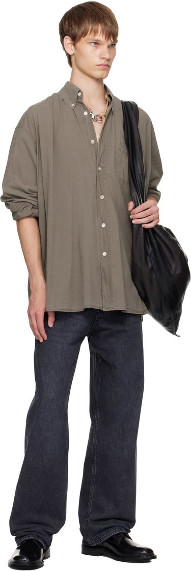 Skjorte OUR LEGACY Our Legacy Borrowed Button-Down Shirt Grøn | M4252BC, 3