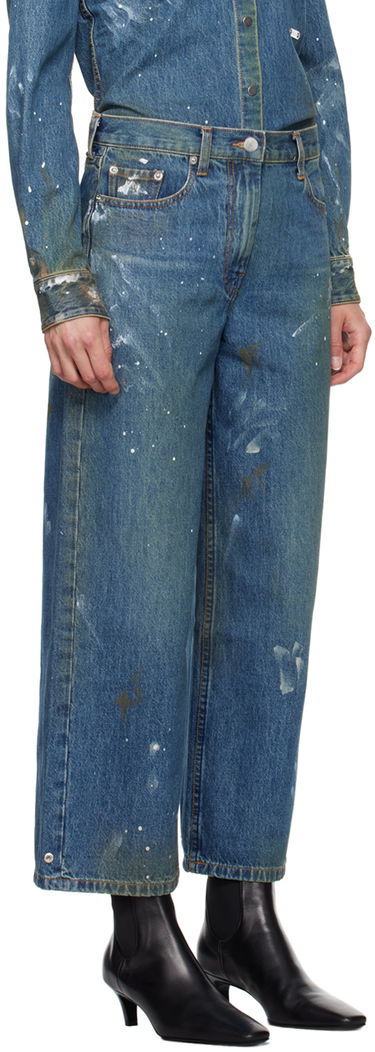 Jeans Helmut Lang Painted Wide Leg Jeans Blå | O05DW202, 1