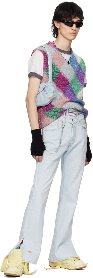 Sweater ERL ERL Argyle Knit Vest Lilla | ERL08N002, 3