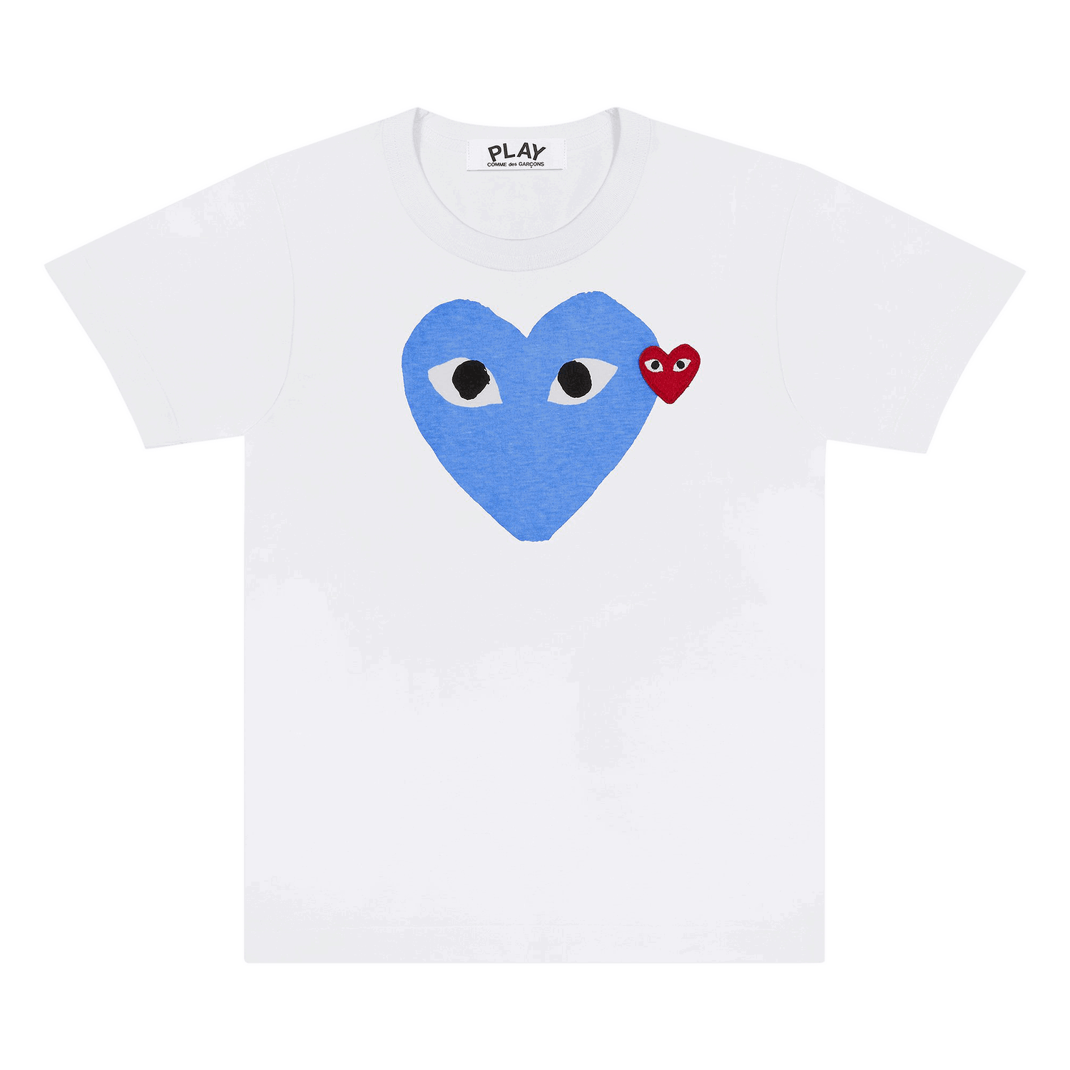 T-shirt Comme des Garçons PLAY Red Emblem Heart T-Shirt Hvid | AZ T106 051 2, 0