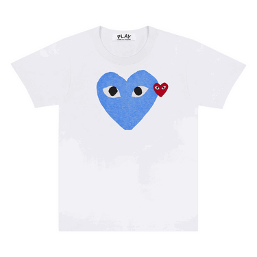 T-shirt Comme des Garçons PLAY Red Emblem Heart T-Shirt Hvid | AZ T106 051 2, 0