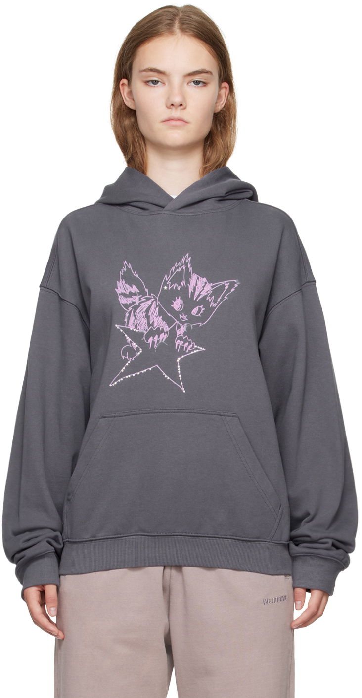 Sweatshirt We11done We11done Monster Fitted Hoodie Grå | WD-TH2-24-832-U-CH