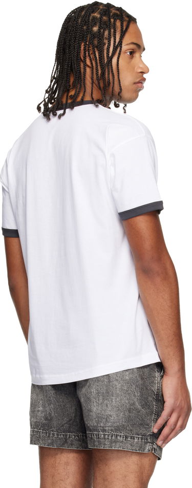 T-shirt Diesel DEEZL Pink Kitten Graphic T-Norm-Cuff T-shirt Hvid | A19639-0PLAT-100, 2