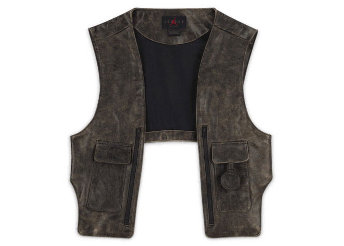 Vest Jordan Jordan x J Balvin Leather Vest Brown/Black Sort | FJ6133-010