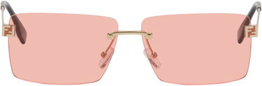 Solbriller FENDI 'Fendi' Sky Rimless Rectangular Sunglasses Lyserød | FE40165U@6032S 840126860030, 0