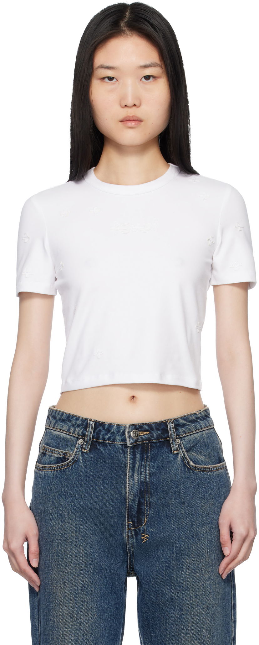 Crop top Ksubi Ksubi 1999 Plus Baby Cropped T-Shirt Hvid | WPS25TE012