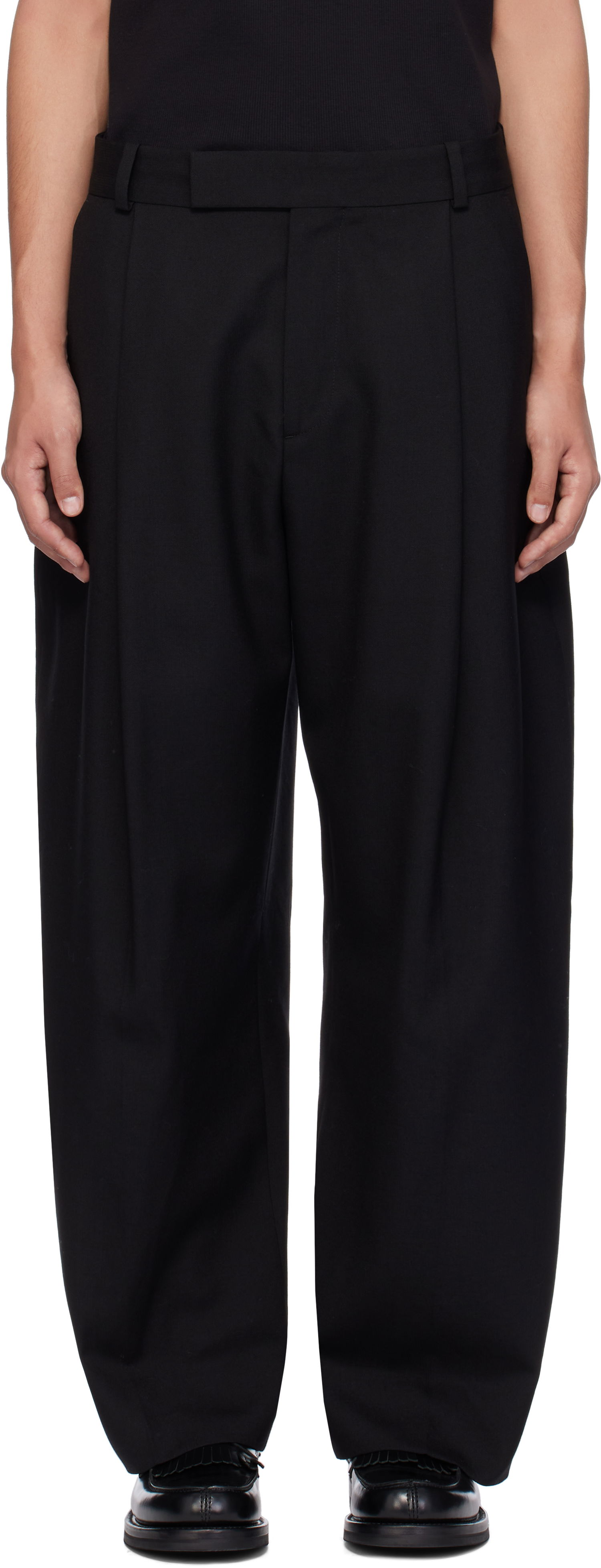 Bukser Studio Nicholson Studio Nicholson Pull Wool Trousers Sort | PULL SNM - 1278, 0