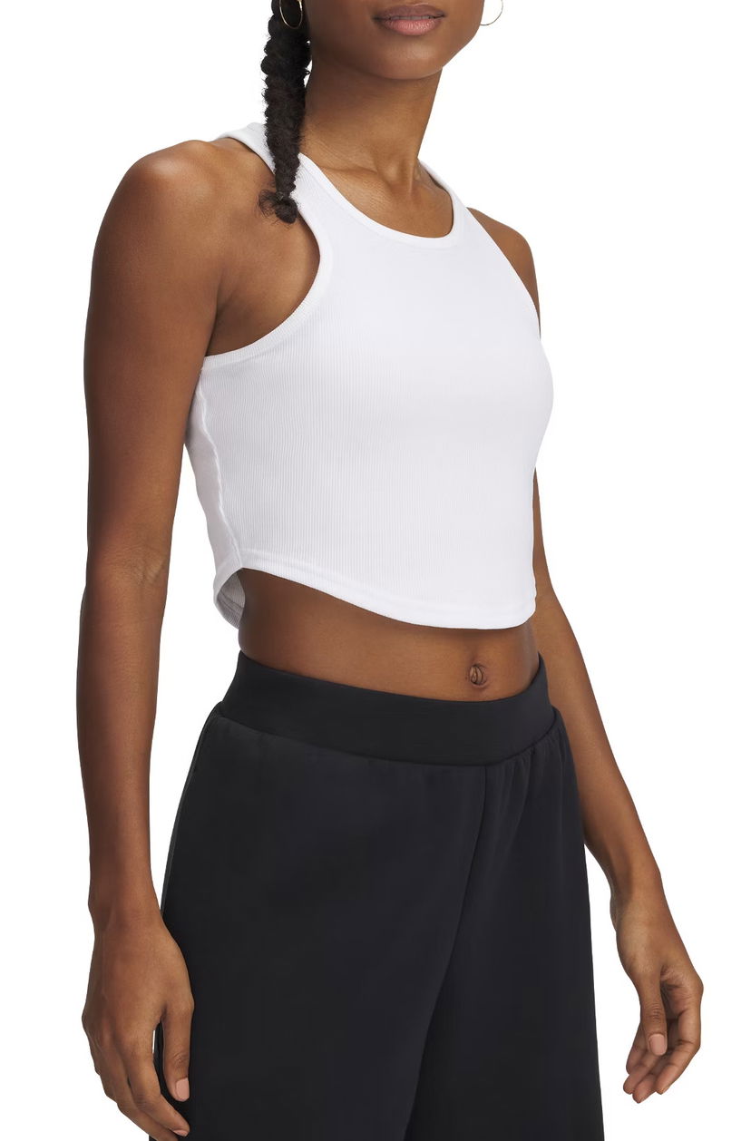 Tanktop Under Armour Under Armour UA Rival Rib Tank Top Hvid | 1389798-100