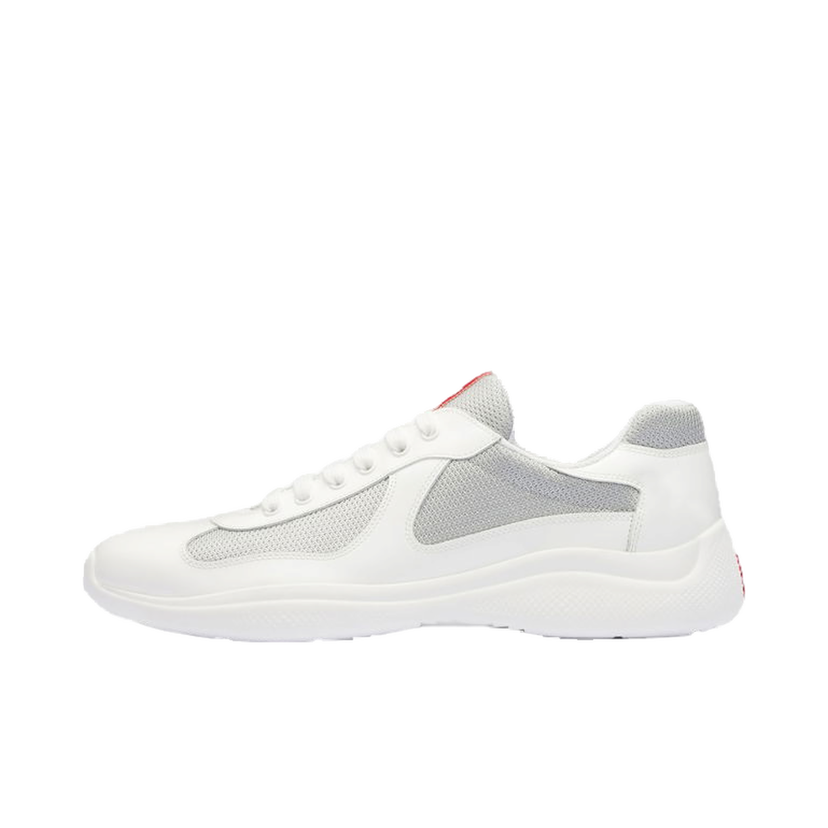 Sneakers og sko Prada Americas Cup White Silver Red Hvid | 4E3400_ASZ_F0J36