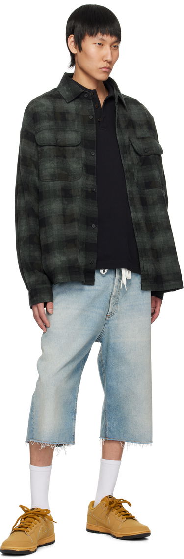 Skjorte Palm Angels Palm Angels Check Overshirt Grøn | PMGE043S25FAB0025603, 3