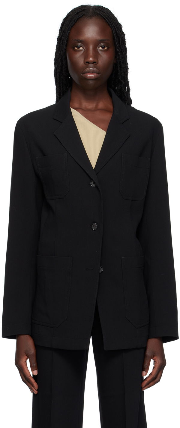 Jakke TOTEME TOTEME Slim Blazer Sort | 233-3011-274, 0
