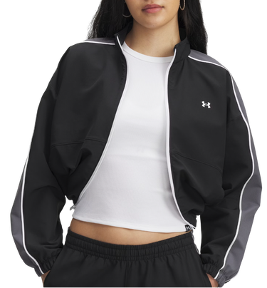 Jakke Under Armour Rival Swoven Cropped Full-Zip Track Jacket Grå | 6003715-003, 0