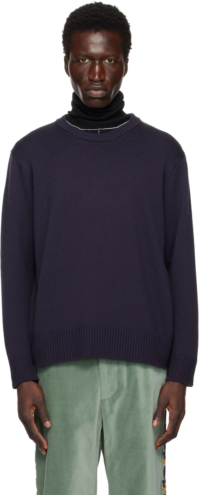 Sweater Bode Juniper Knit Sweater Blå | MRF24KT021