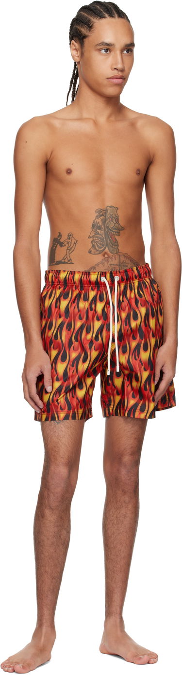 Badetøj Palm Angels Palm Angels Flames Swim Shorts Flerfarvet | PMFD012S25FAB0072518, 3