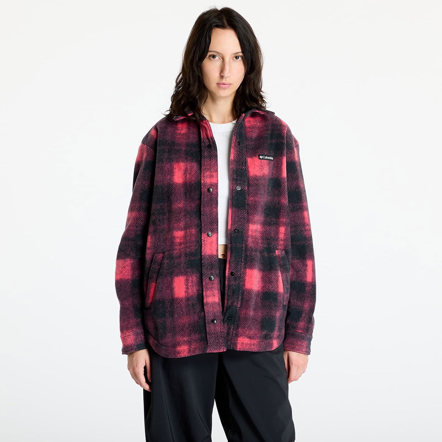 Jakke Columbia Benton Springs™ Shirt Jacket II Daredevil Omblur Tonal Rød | 2085661602, 0