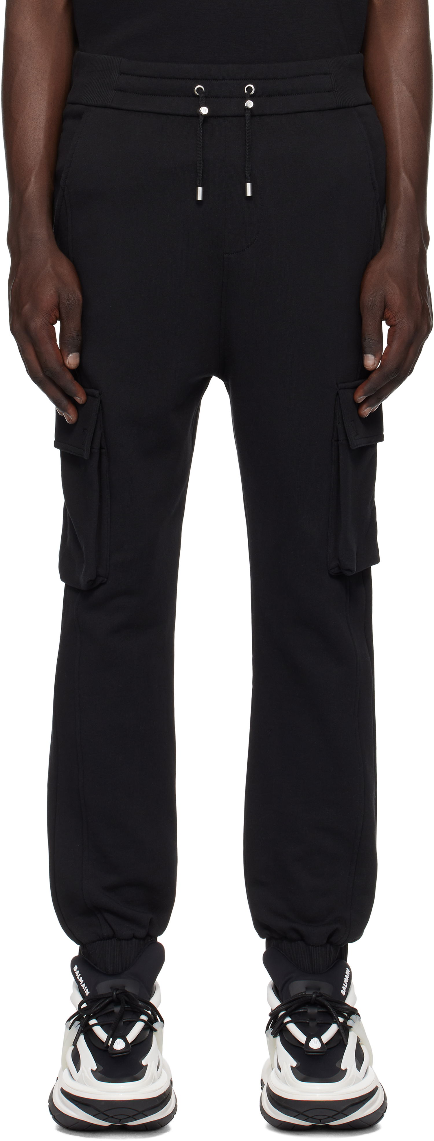 Joggingbukser Balmain Print Cargo Pants Sort | DH1OB295BC64, 0