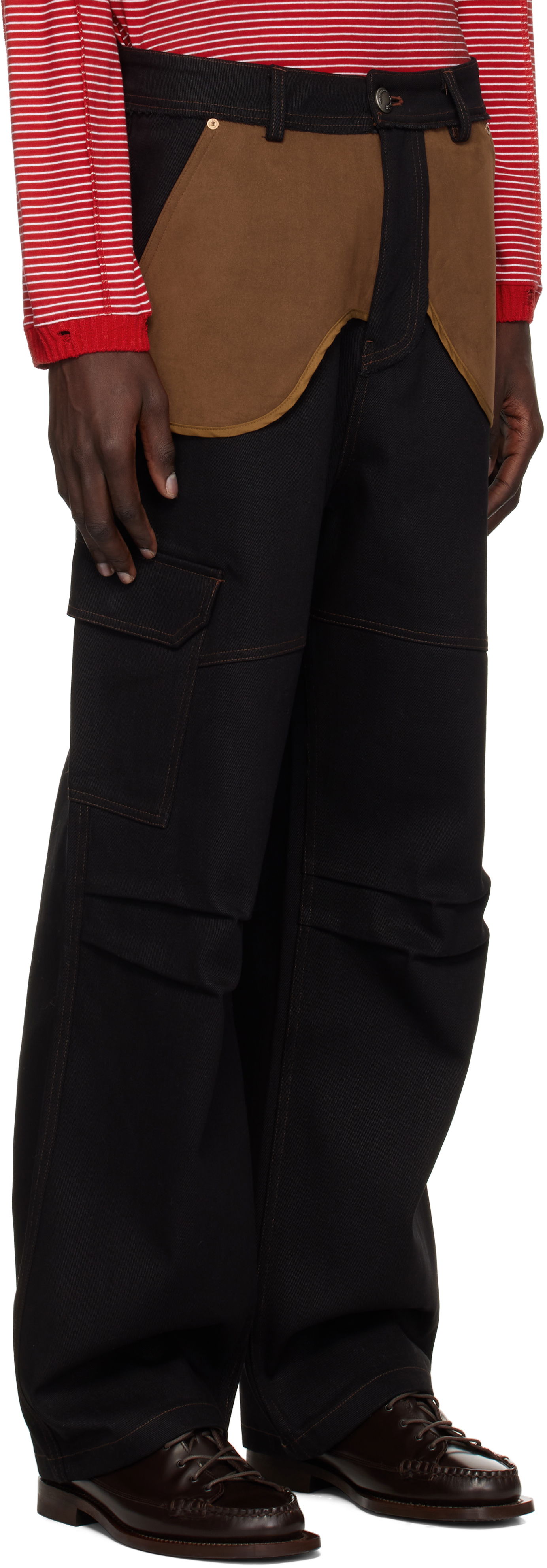 Cargo bukser Andersson Bell Andersson Bell Inside Out Denim Cargo Pants Sort | apa785m, 1