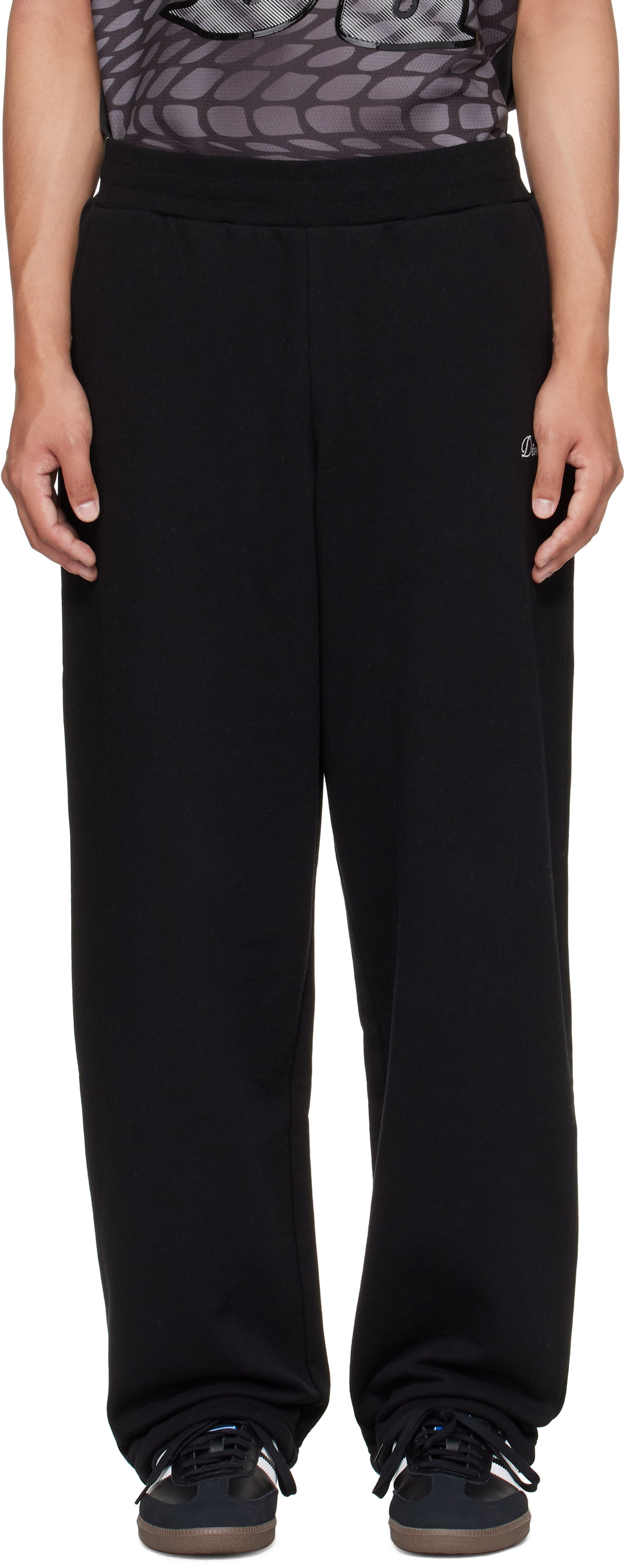 Joggingbukser Dime Dime Cursive Small Logo Sweatpants Sort | DIMEFA2546BLK, 0
