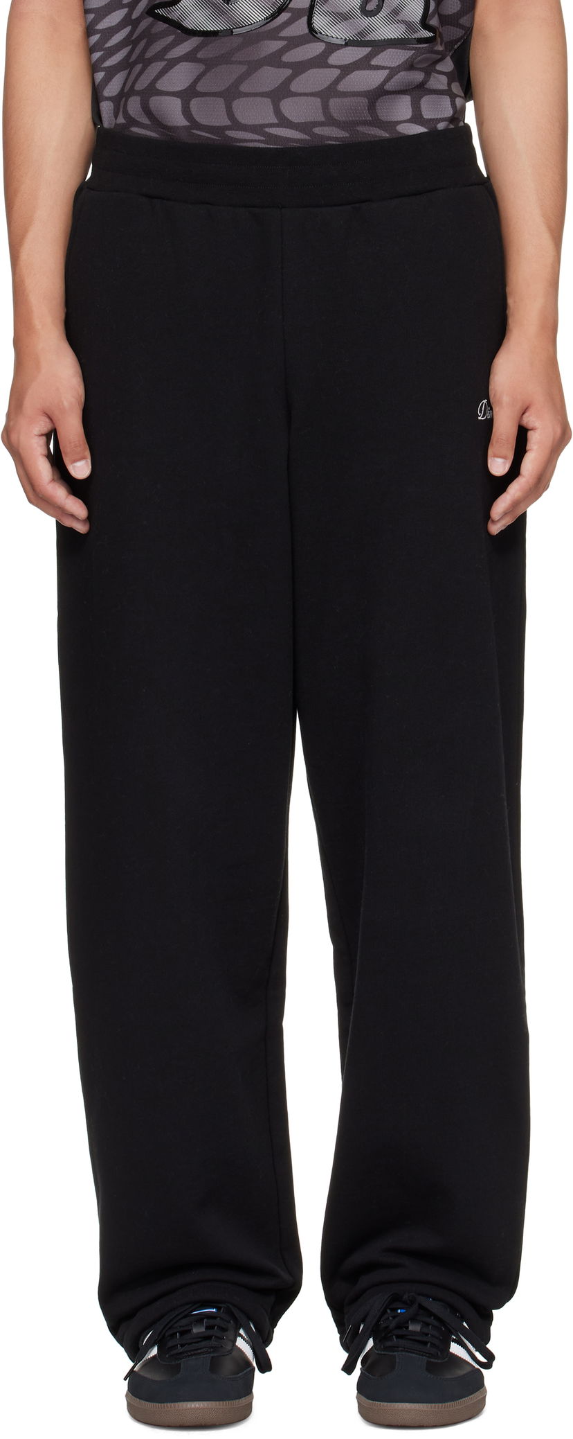 Joggingbukser Dime Dime Cursive Small Logo Sweatpants Sort | DIMEFA2546BLK