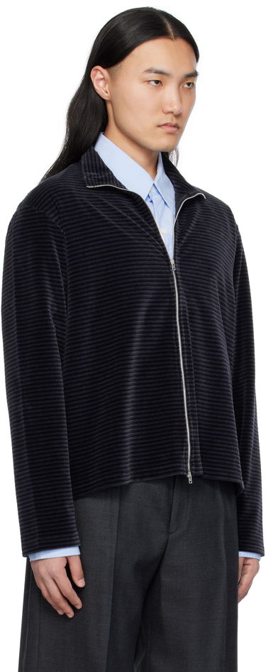 Sweater OUR LEGACY Our Legacy Shrunken Full-Zip Track Jacket Sort | M4243SPS, 1