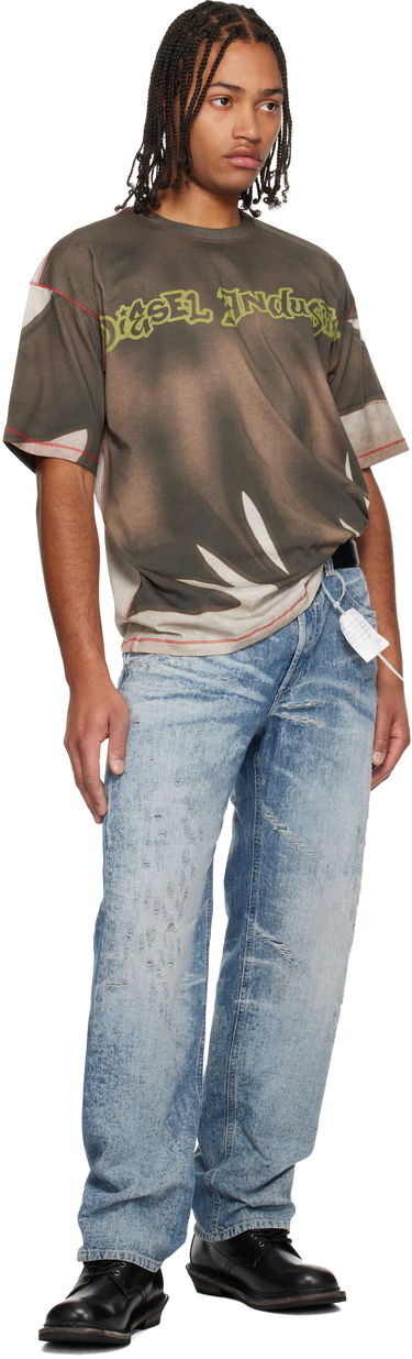 T-shirt Diesel T-Boxt-Show Oversized Washed Graphic T-shirt with Contrast Stitching Flerfarvet | A21230-0BKBY-7FMA, 3