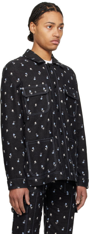Skjorte Anna Sui Anna Sui Embroidered Roses Barn Jacket Sort | M1025K33, 1