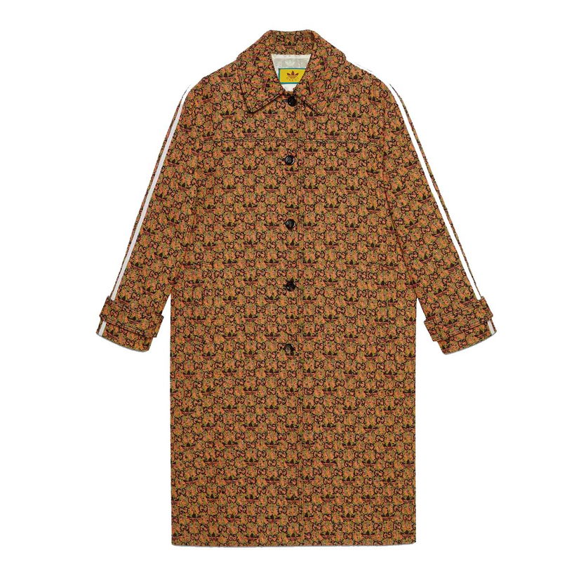 Frakker Gucci adidas x GG Trefoil Coat Black/Orange Brun | 723290 ZAK9A 1043