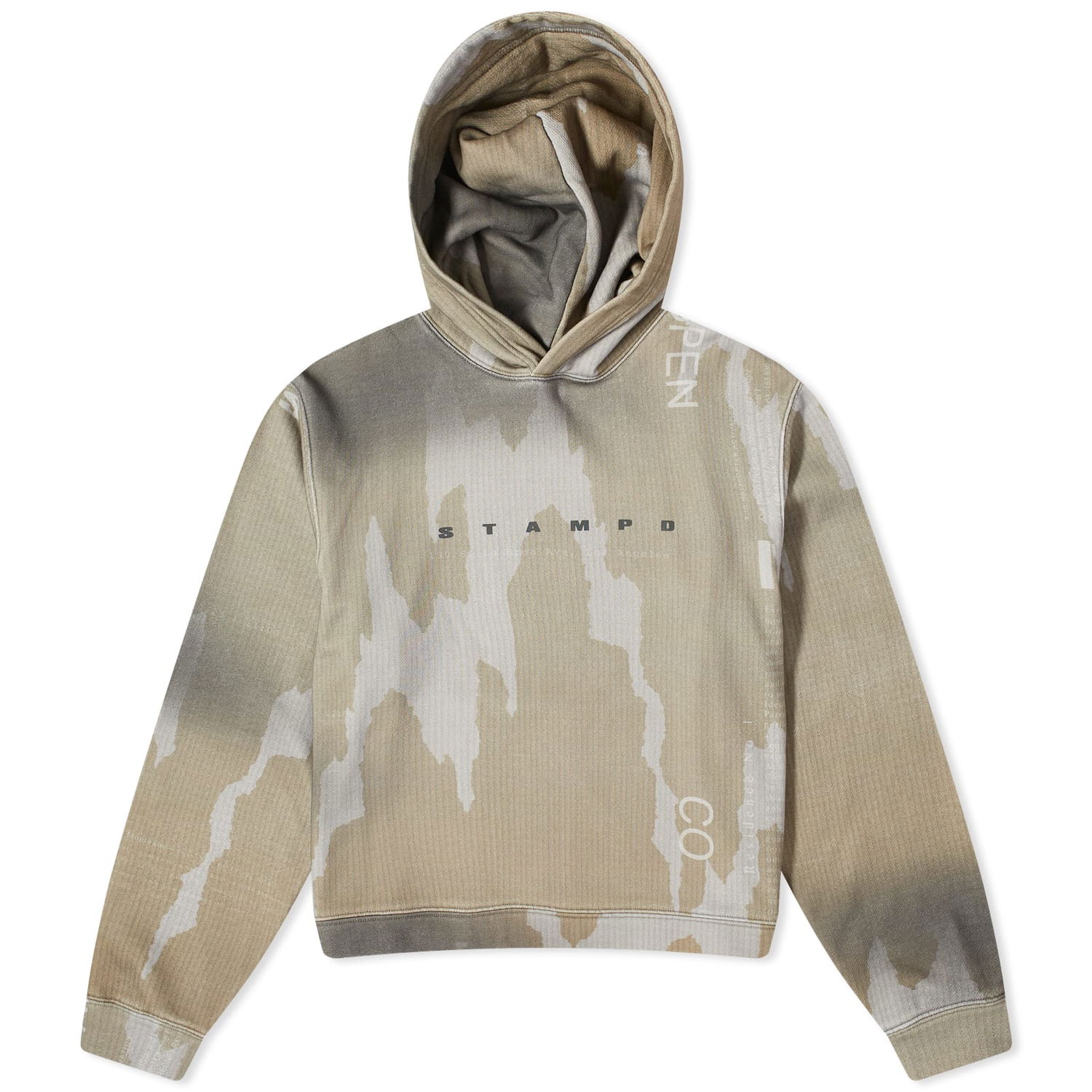 Sweatshirt Stampd Ikat Camo Hoodie Beige | SLA-M3259HD-IKC, 0