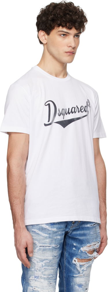 T-shirt DSQUARED2 Dsquared2 Cool Fit Velvet Logo T-Shirt Sort | S74GD1394_D20020, 4