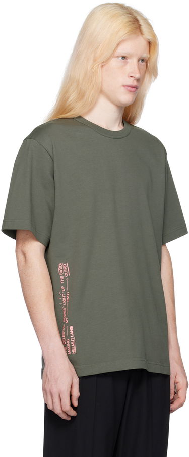 T-shirt Helmut Lang Space Graphic T-Shirt Grøn | N09HM521, 1