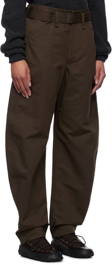 Cargo bukser LEMAIRE Lemaire Belted Tapered Trousers Beige | PA1159 LF1309, 4