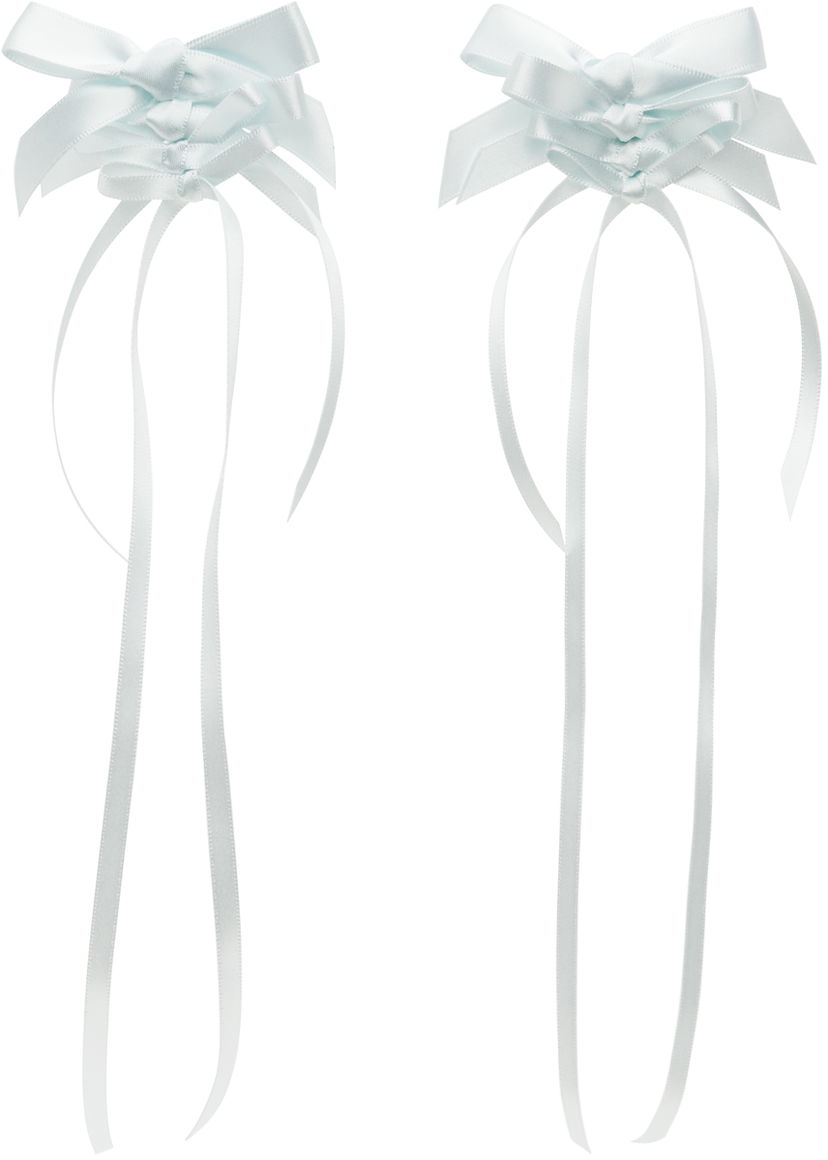 Stift Simone Rocha Simone Rocha Rosette Bow Earrings Hvid | ERG425 0916