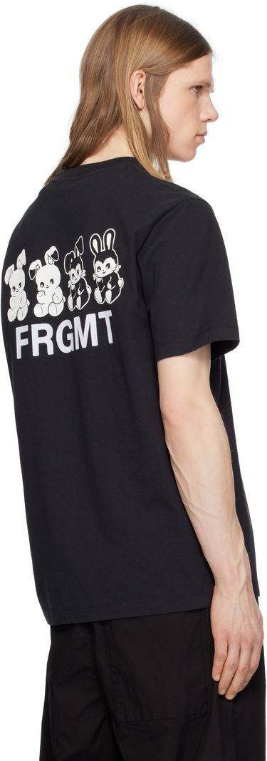 T-shirt Moncler Moncler Genius x FRGMT Hiroshi Fujiwara Cartoon Logo T-Shirt Sort | K109U8C00004M3265, 2