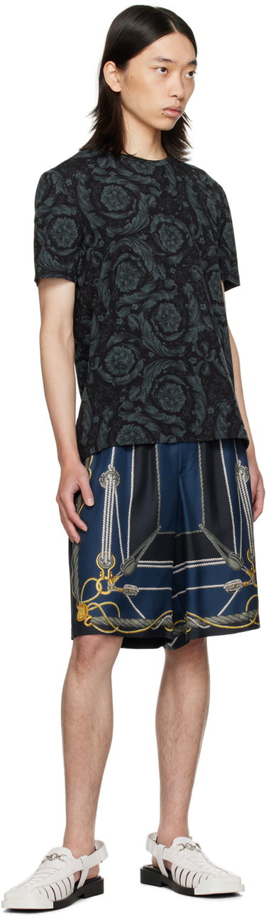 T-shirt Versace Barocco Print T-Shirt Sort | 1000959_1A11188, 3