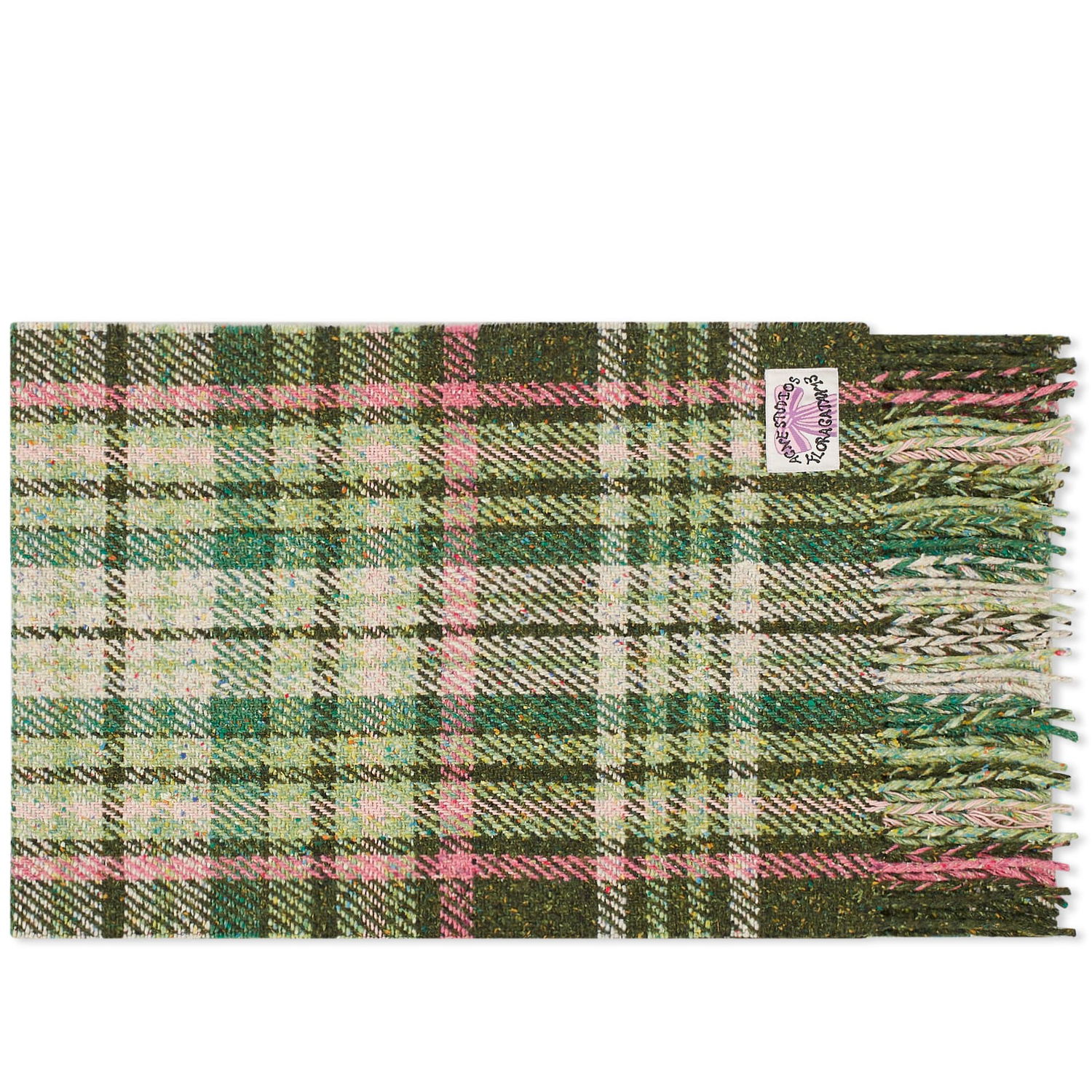 Tørklæde Acne Studios Volano Check Scarf Grøn | CA0325-AB8, 0