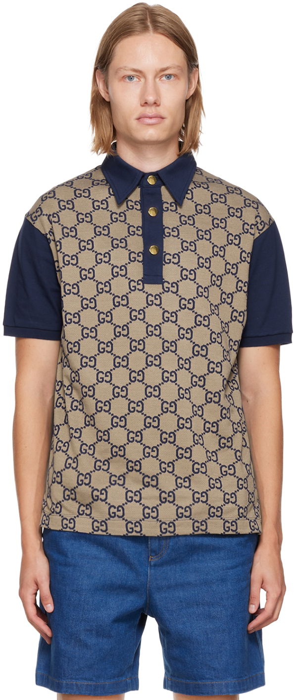 Polo skjorte Gucci GG Polo Beige | 682015 XJD1F, 0