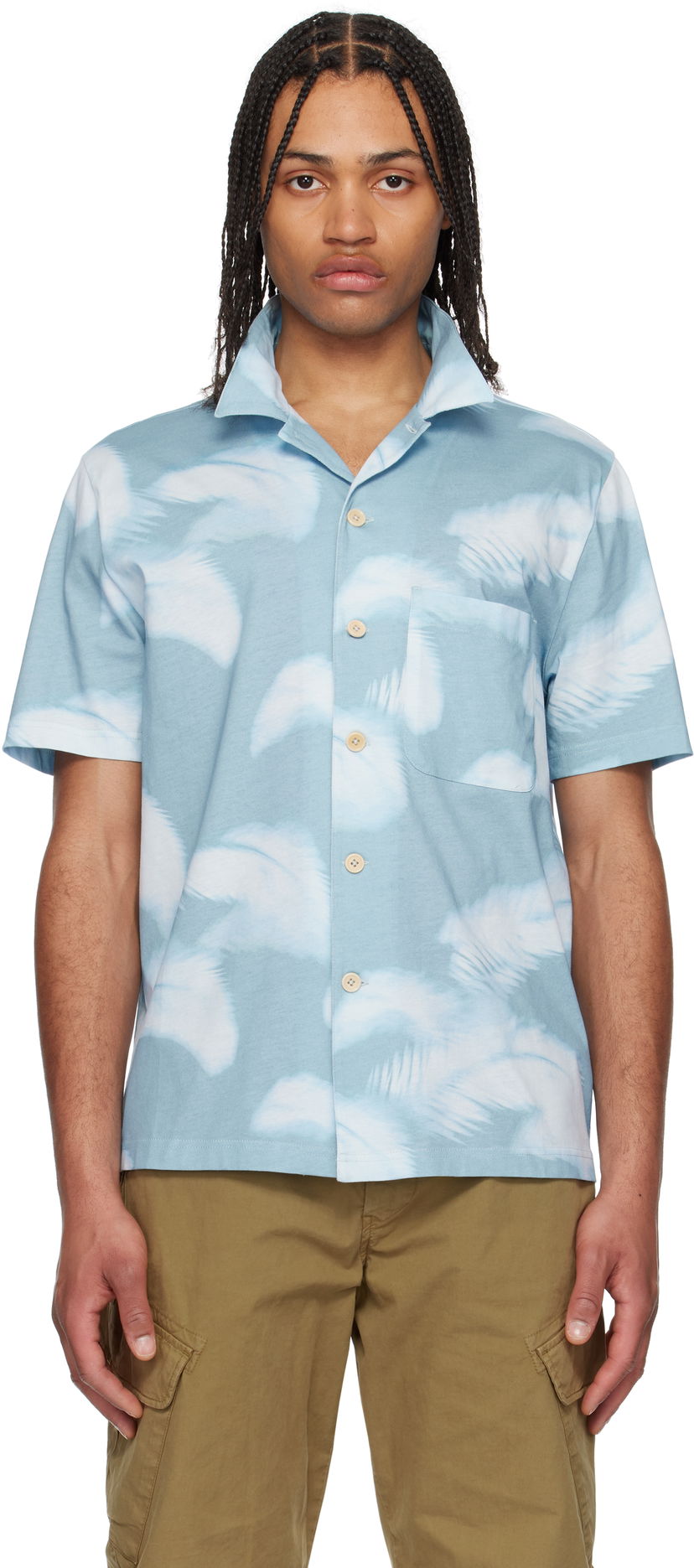 Skjorte Paul Smith PS Paul Smith Casual Short Sleeve Shirt Blå | M2R-236X-P22324-40
