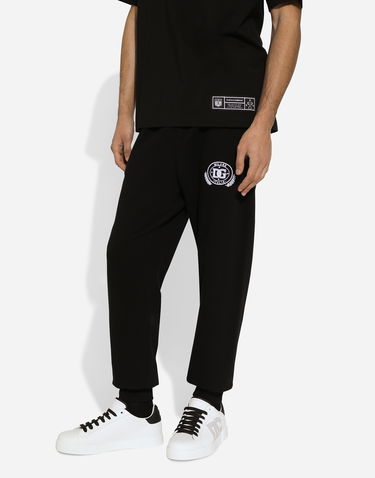 Joggingbukser Dolce & Gabbana Black Jersey Jogging Pants With Logo Sort | GV2VHTG7NYDN0000, 3