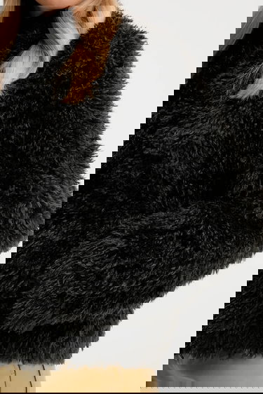 Jakke STAND STUDIO Stand Studio Charlotte Faux Fur Jacket Sort | 66585.9422, 4