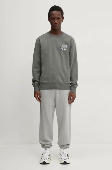 Sweater Filling Pieces Filling Pieces Gowtu Crewneck Sweatshirt with Applique Grå | 74533926002, 8