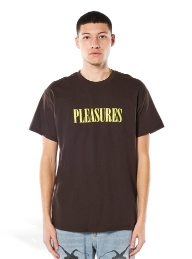 T-shirt Pleasures Tickle Logo Tee Brun | P22SP054-BROWN