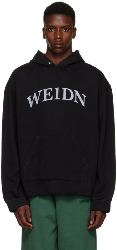 Sweatshirt We11done Distressed Hoodie Sort | WD-TH3-22-716-U-BK, 0