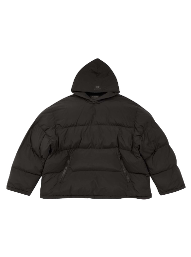 Puffer jakke Balenciaga Sporty B Pull-Over Puffer Jacket Sort | 720156 TNO45 1000