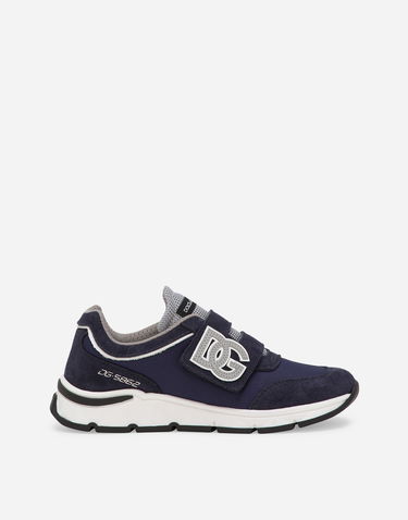 Sneakers og sko Dolce & Gabbana DG Running Low-Top Mesh Split Leather Blå | DA5187AA9548S555, 0
