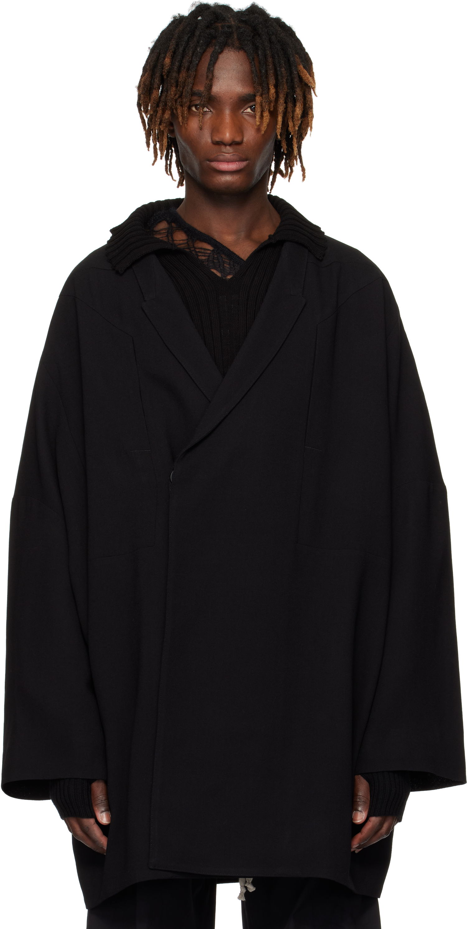 Frakker Rick Owens Rick Owens Oversized Arrowhead Jacket Sort | RU01E5751 WA, 0