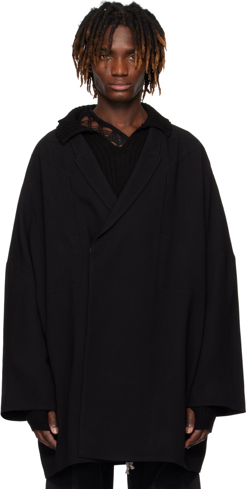 Frakker Rick Owens Rick Owens Oversized Arrowhead Jacket Sort | RU01E5751 WA