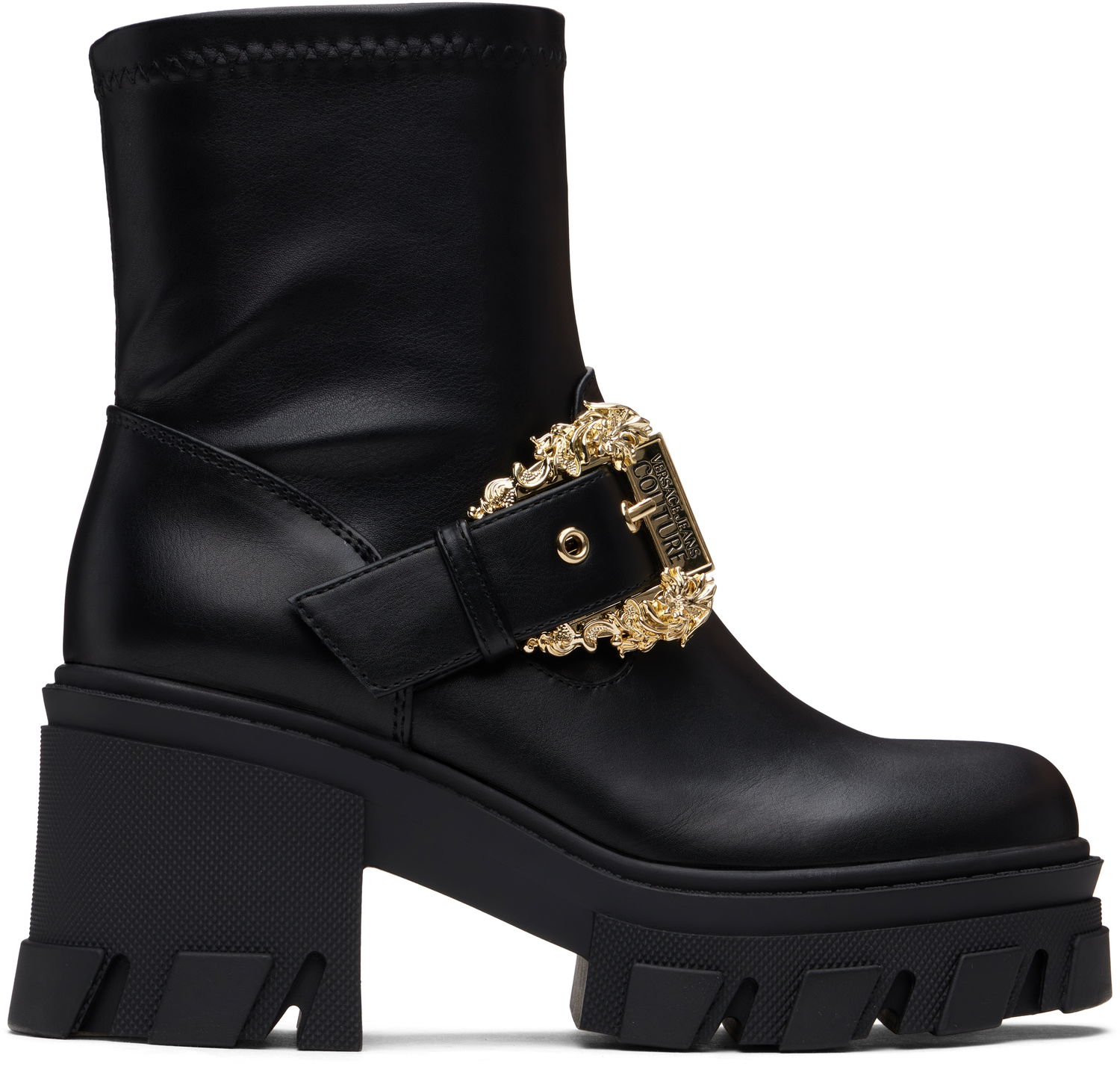 Jeans Versace Sophie Chain Couture Boots Sort | E77VA3S80_E71570, 0